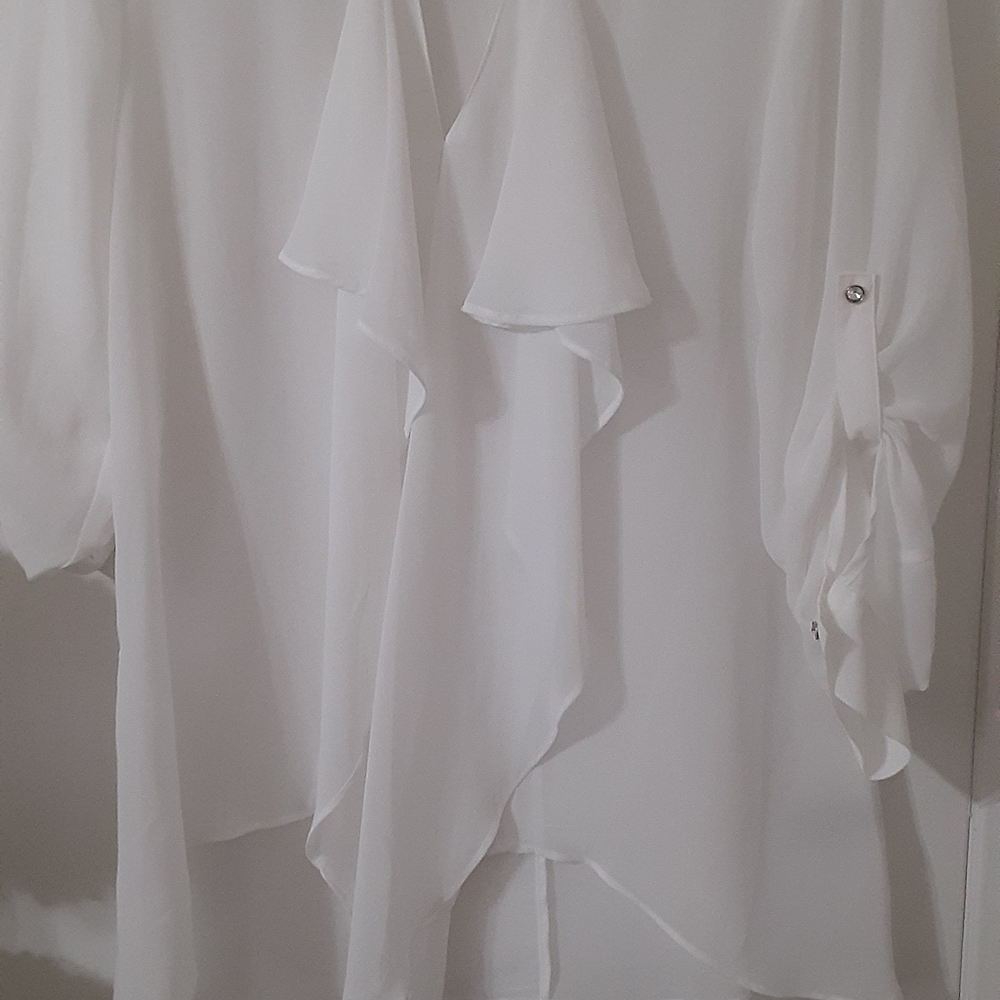 JENNIFER LOPEZ, Blouse side M, long sleeves, transparent blouse.